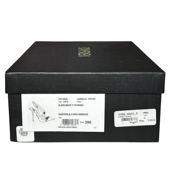 Versace NIB Gianni Ribbon Bow Cage 100 Pink Satin Heels Pumps 39 NEW IN BOX - Picture 7 of 8